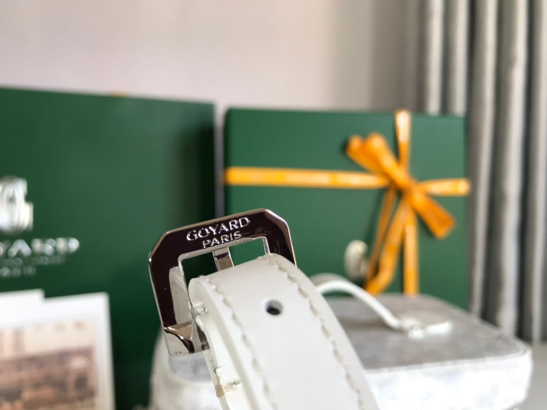 MUSE VANITY CASE 20 IN WHITE GOYARDINE CANVAS