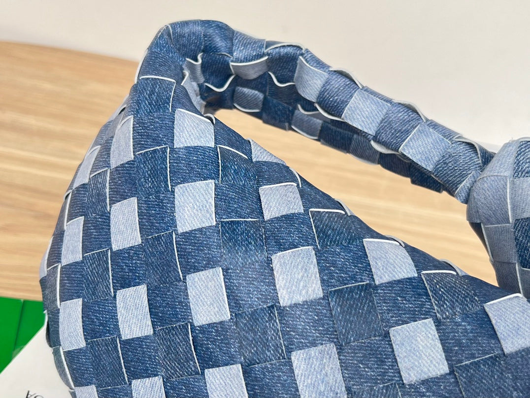 mini jodie 28 blue denim lambskin