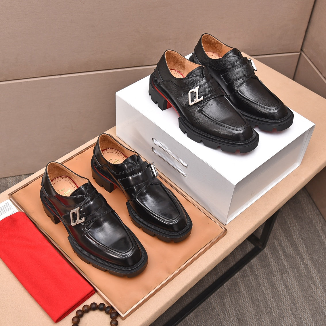 cl our georges loafer black calfskin