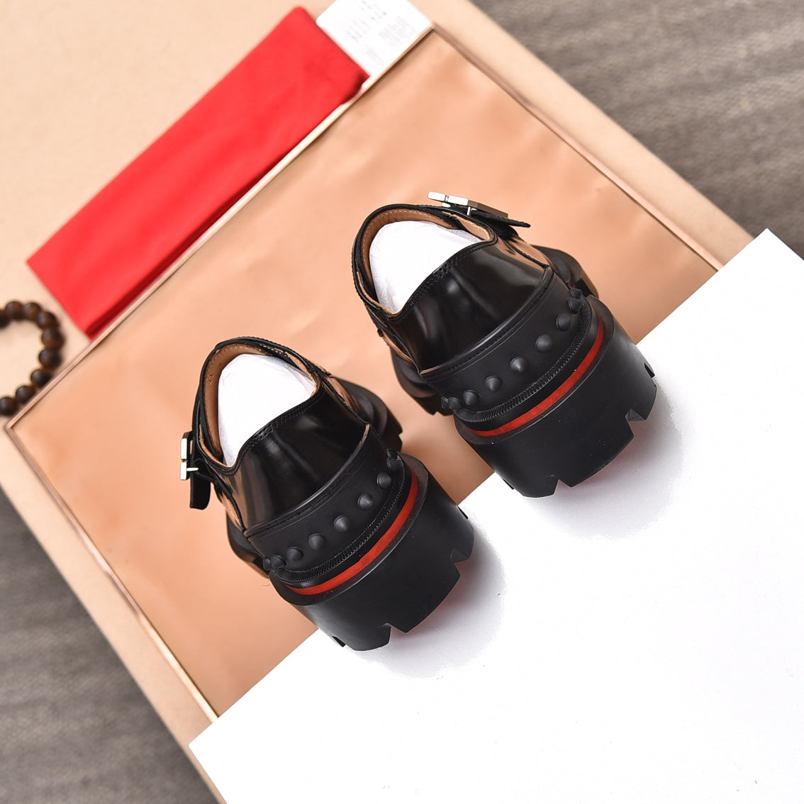 cl our georges loafer black patent calfskin