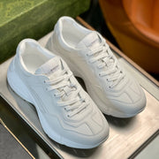 GG Men's Rhyton Sneaker White Cowhide 524509