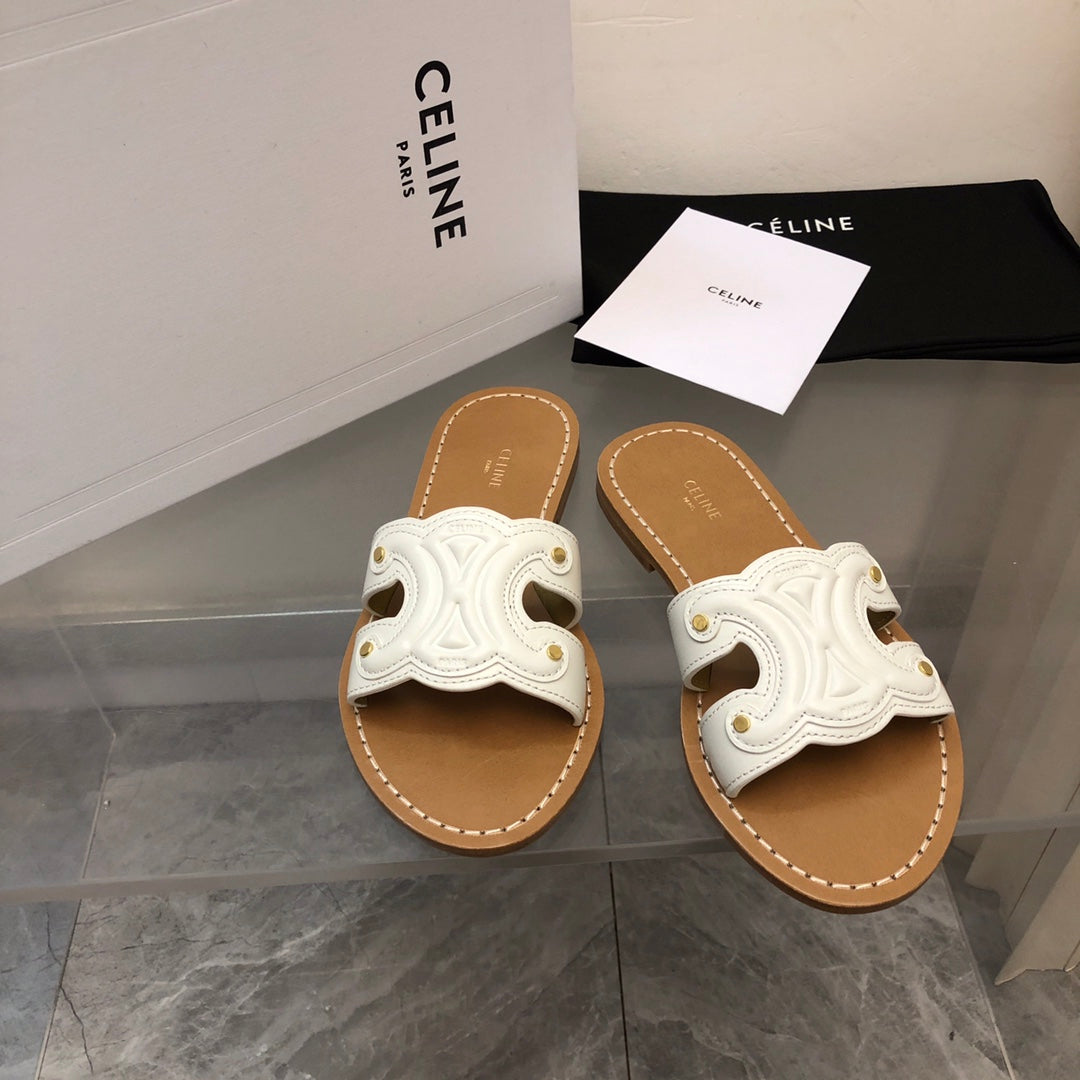 Celine Slipper Logo Cowhide 374743