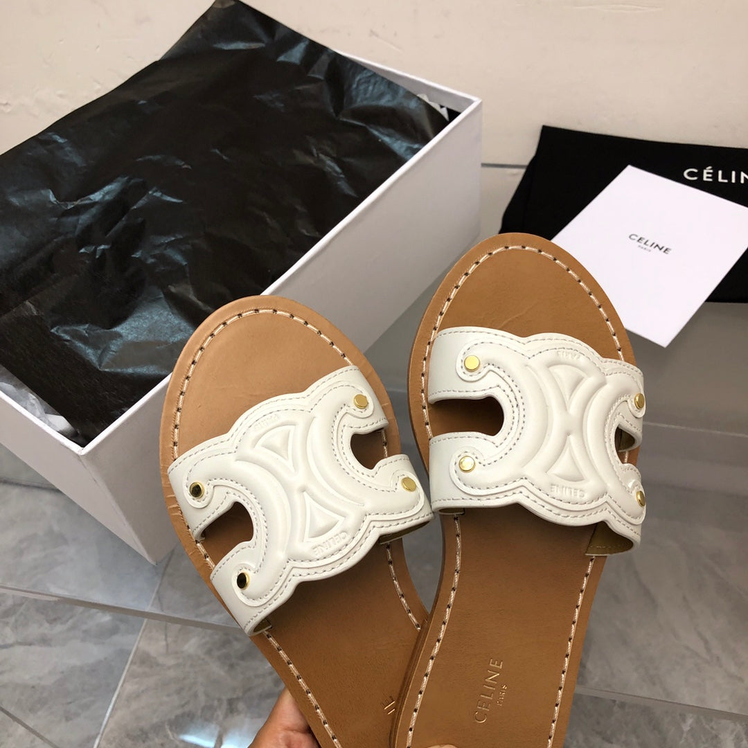 Celine Slipper Logo Cowhide 374743