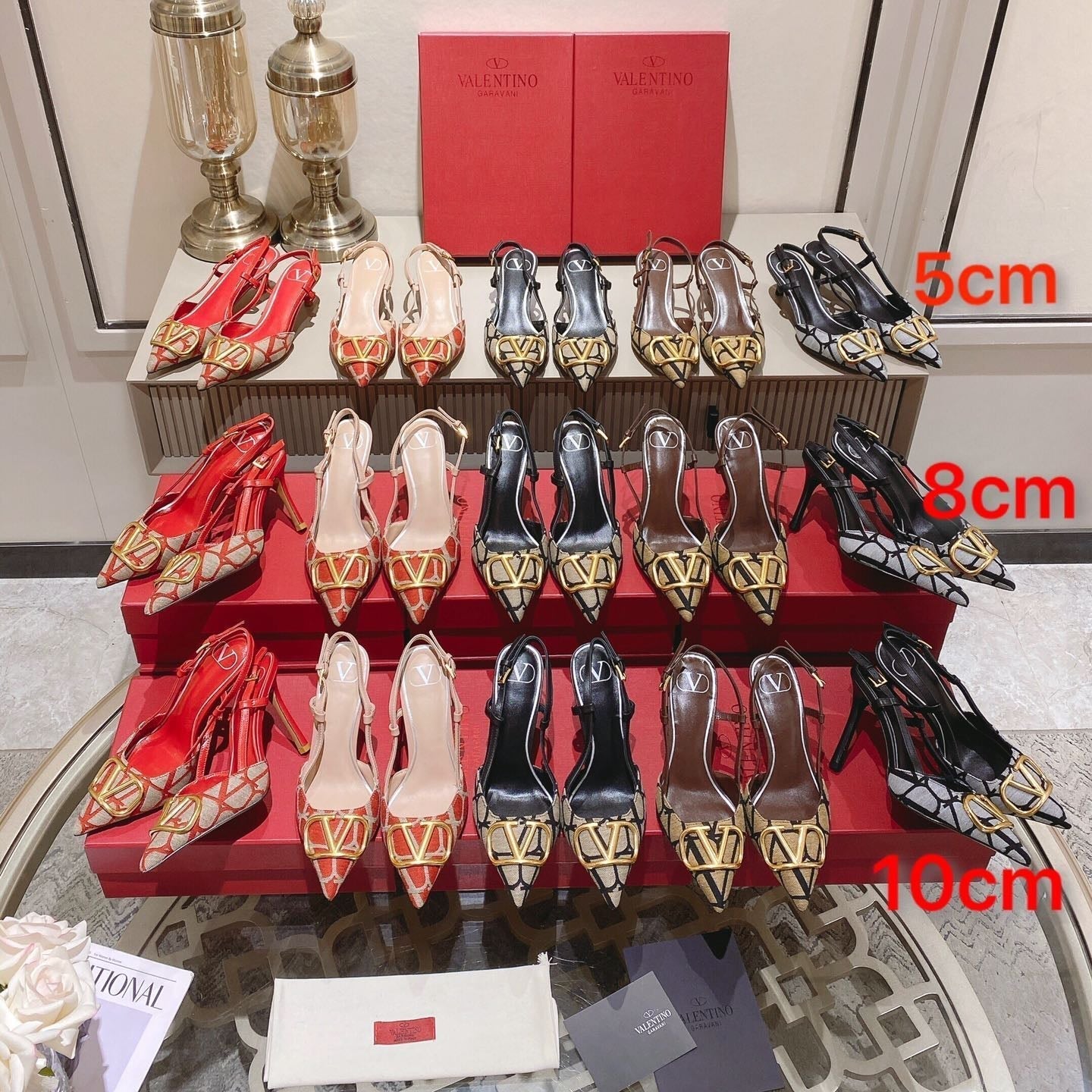 Valentino Slingback Pump Heel Fabric Print 239521