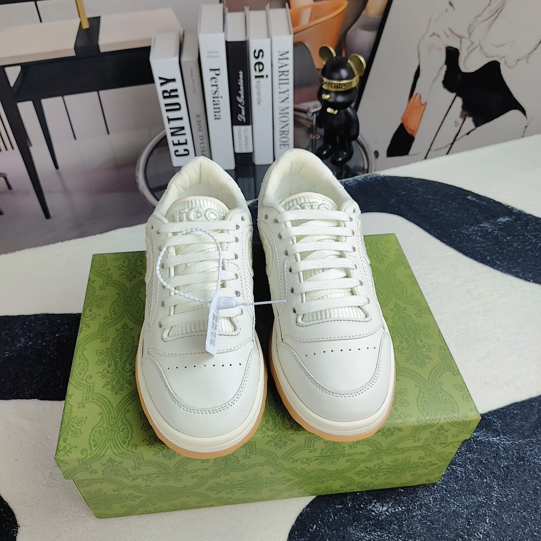 GG Men's MAC80 Sneaker White Cowhide 523616