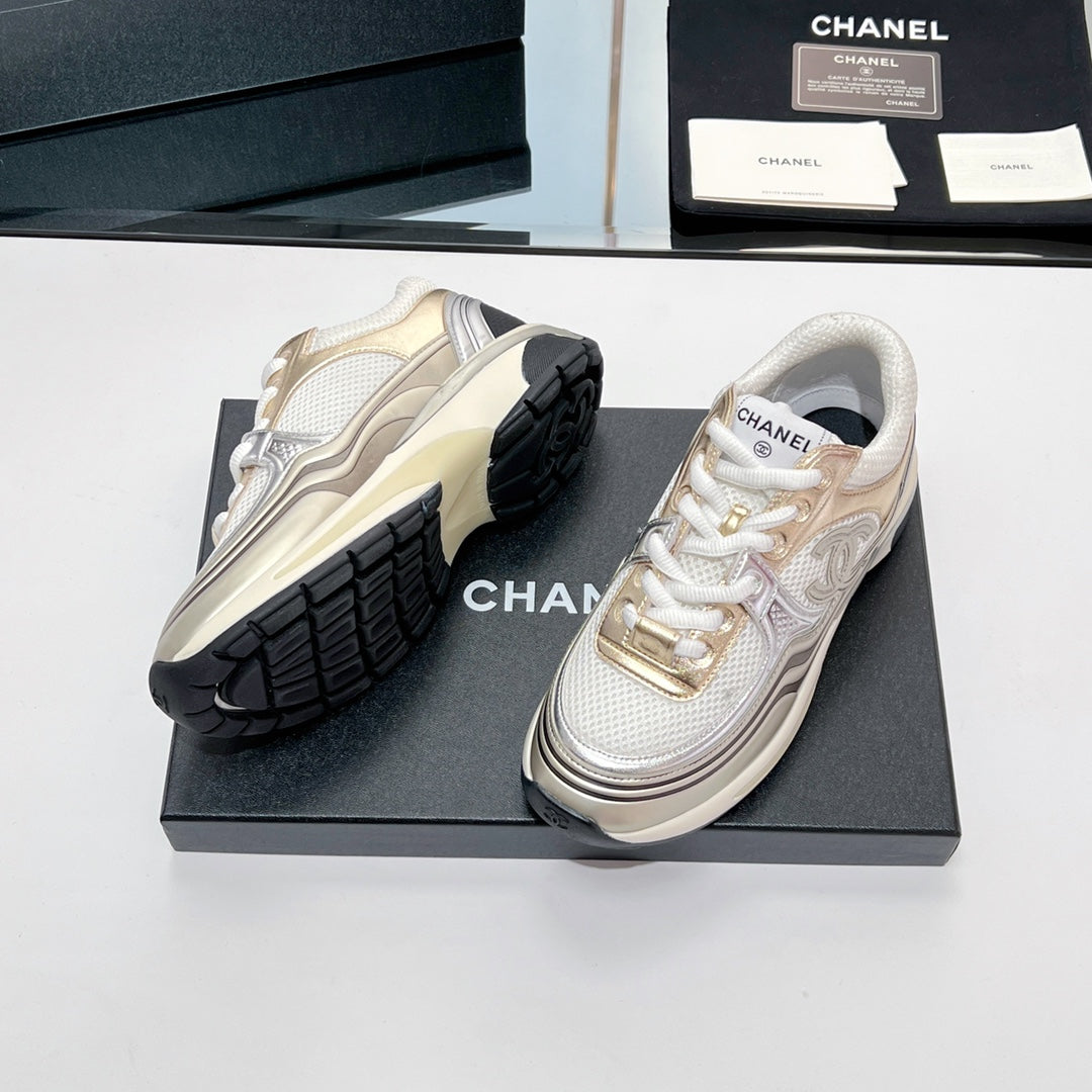 CC Sneaker In White Mesh Fabric 149791