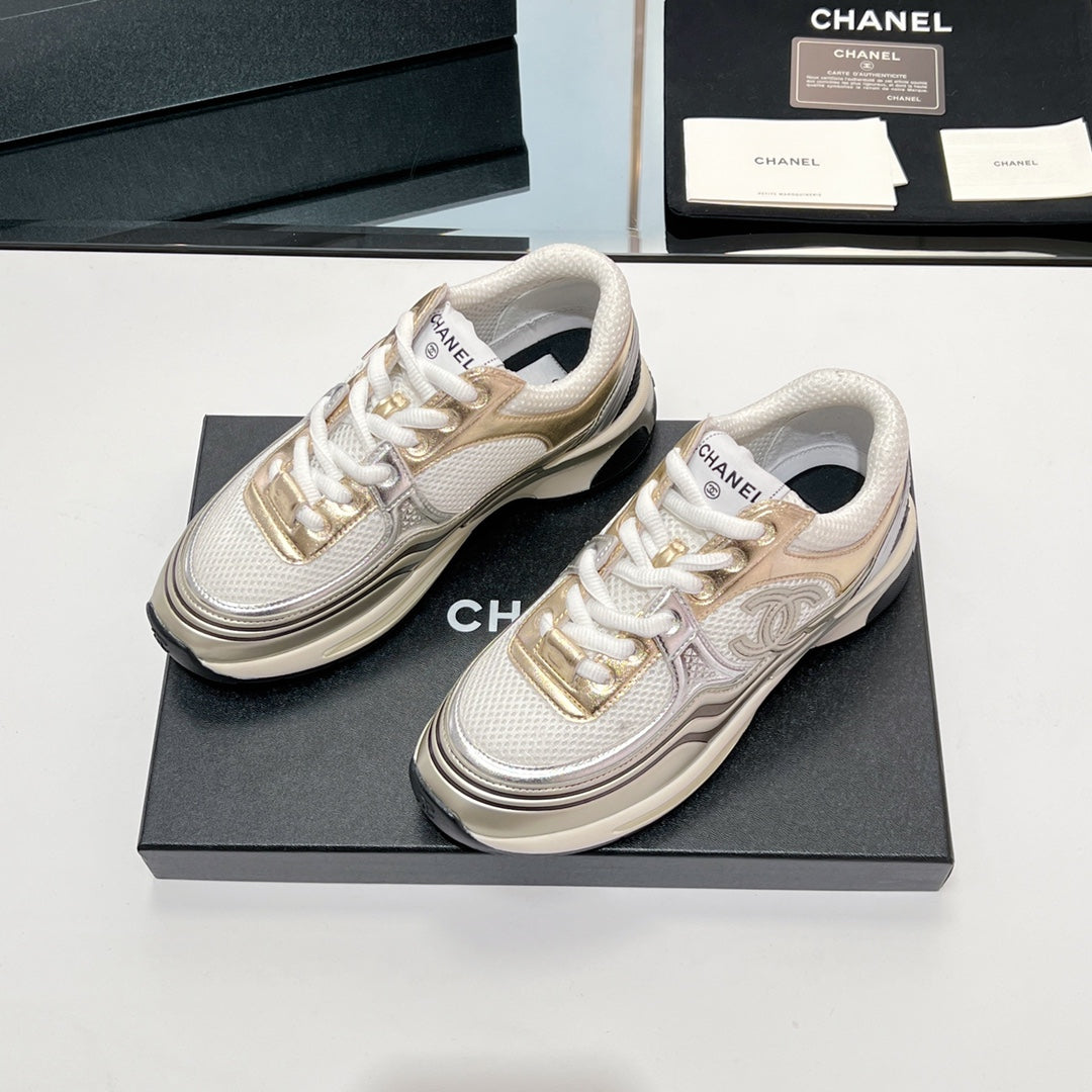 CC Sneaker In White Mesh Fabric 149791