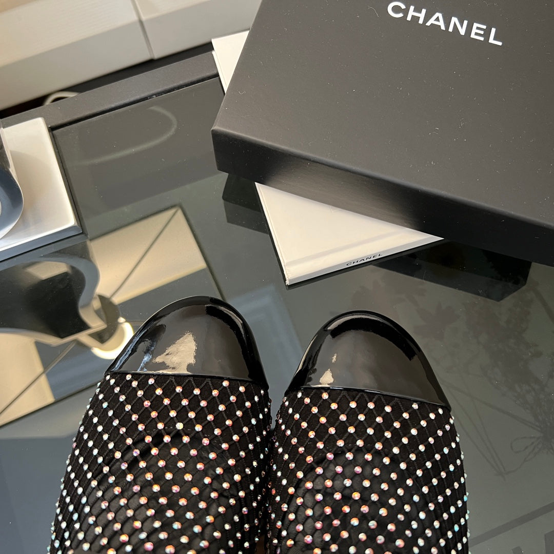 CC Ankle Boot Glitter Black