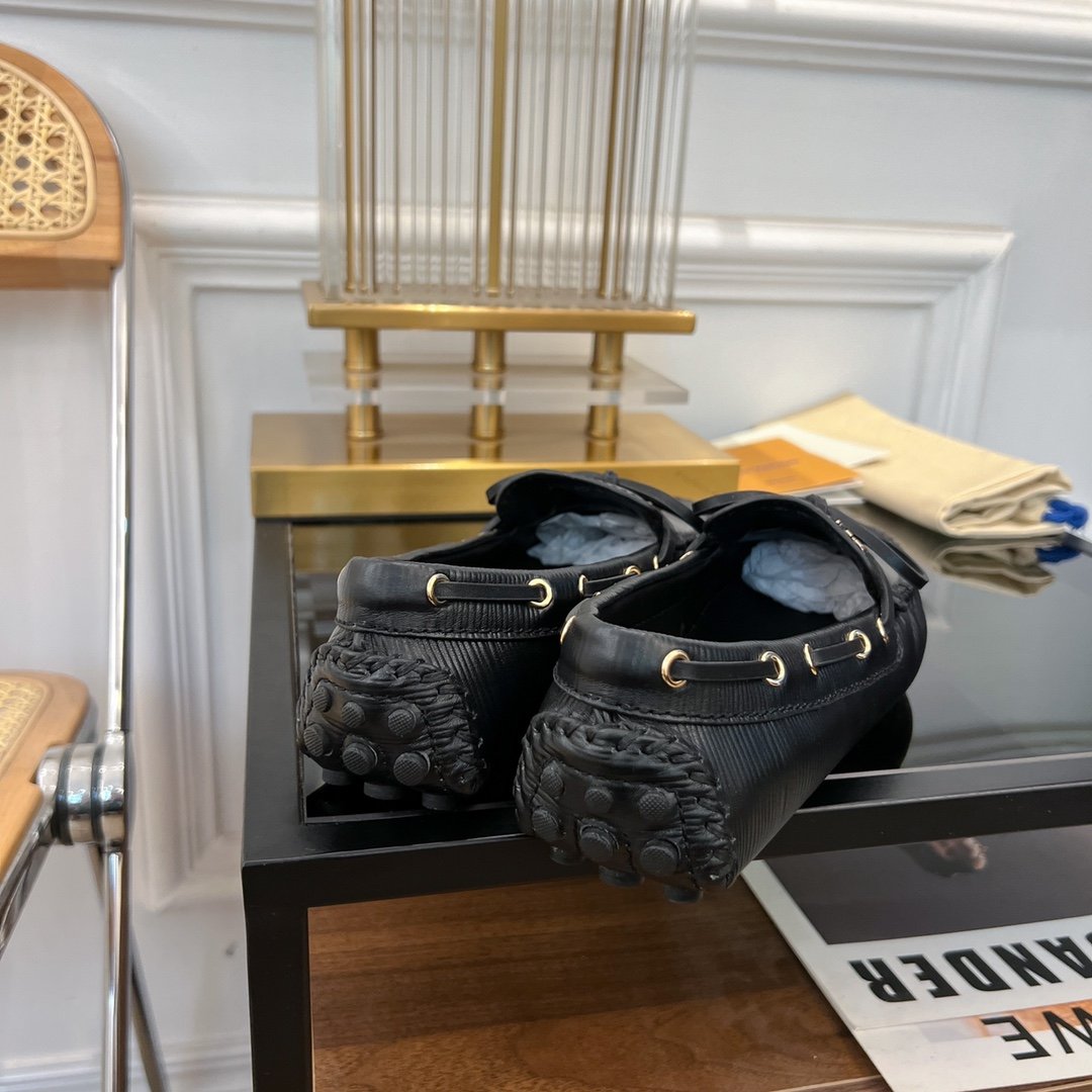 LV GLORIA FLAT LOAFER PLAIN BLACK