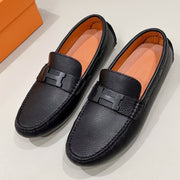 HM Men's Loafer Black Cowhide 557566