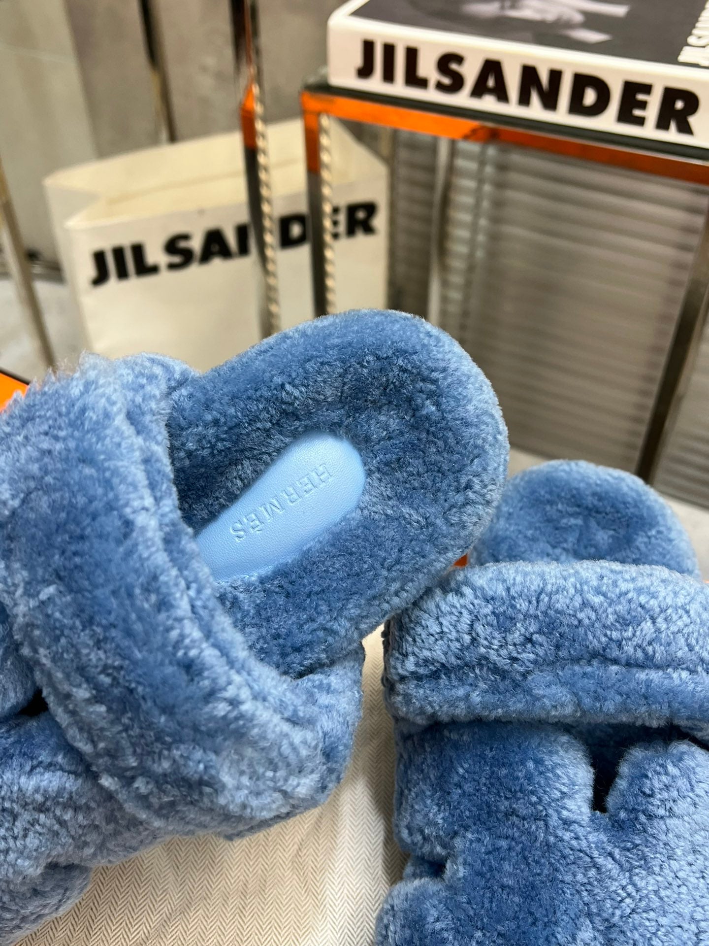 HM Chypre Sandal Blue Fleece Wool  953867