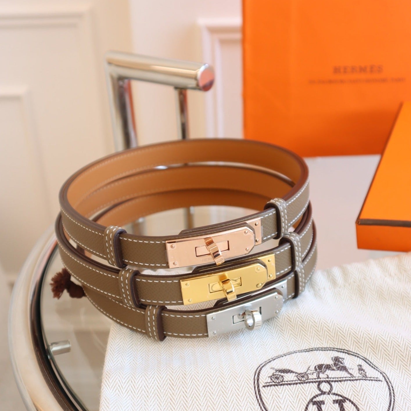 hm kelly belt 18mm etain epsom leather