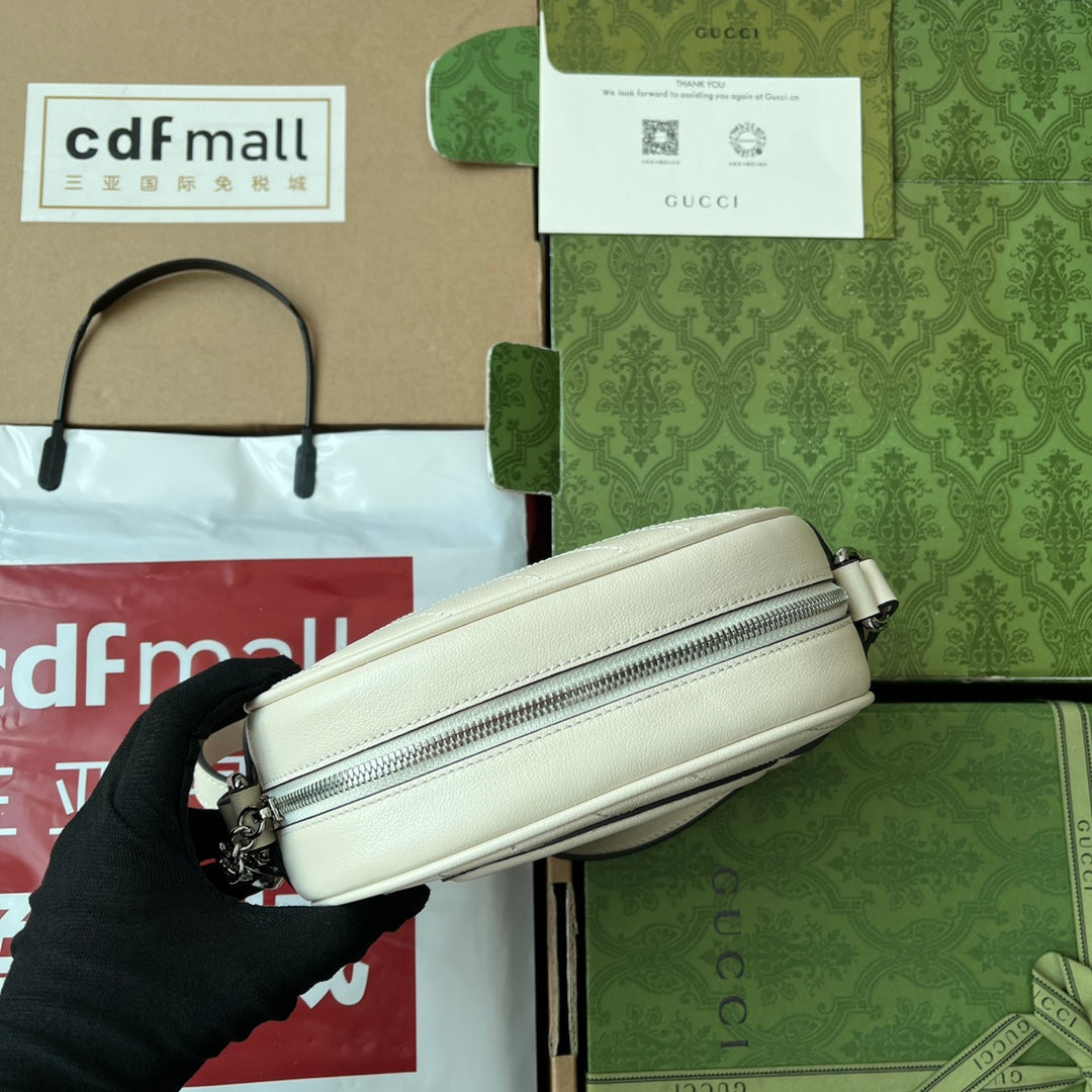 Gucci Blondie 20 Bag White Leather 239975