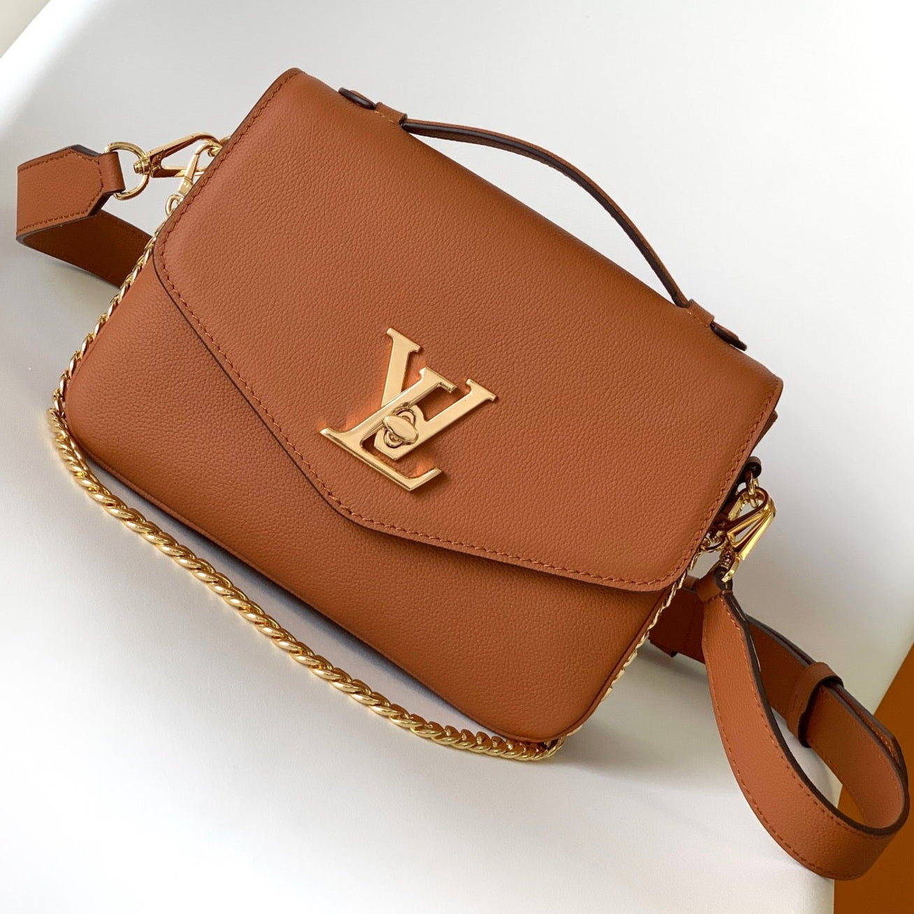 LV Oxford Bag 22cm Brown Gold Cowhide 252067