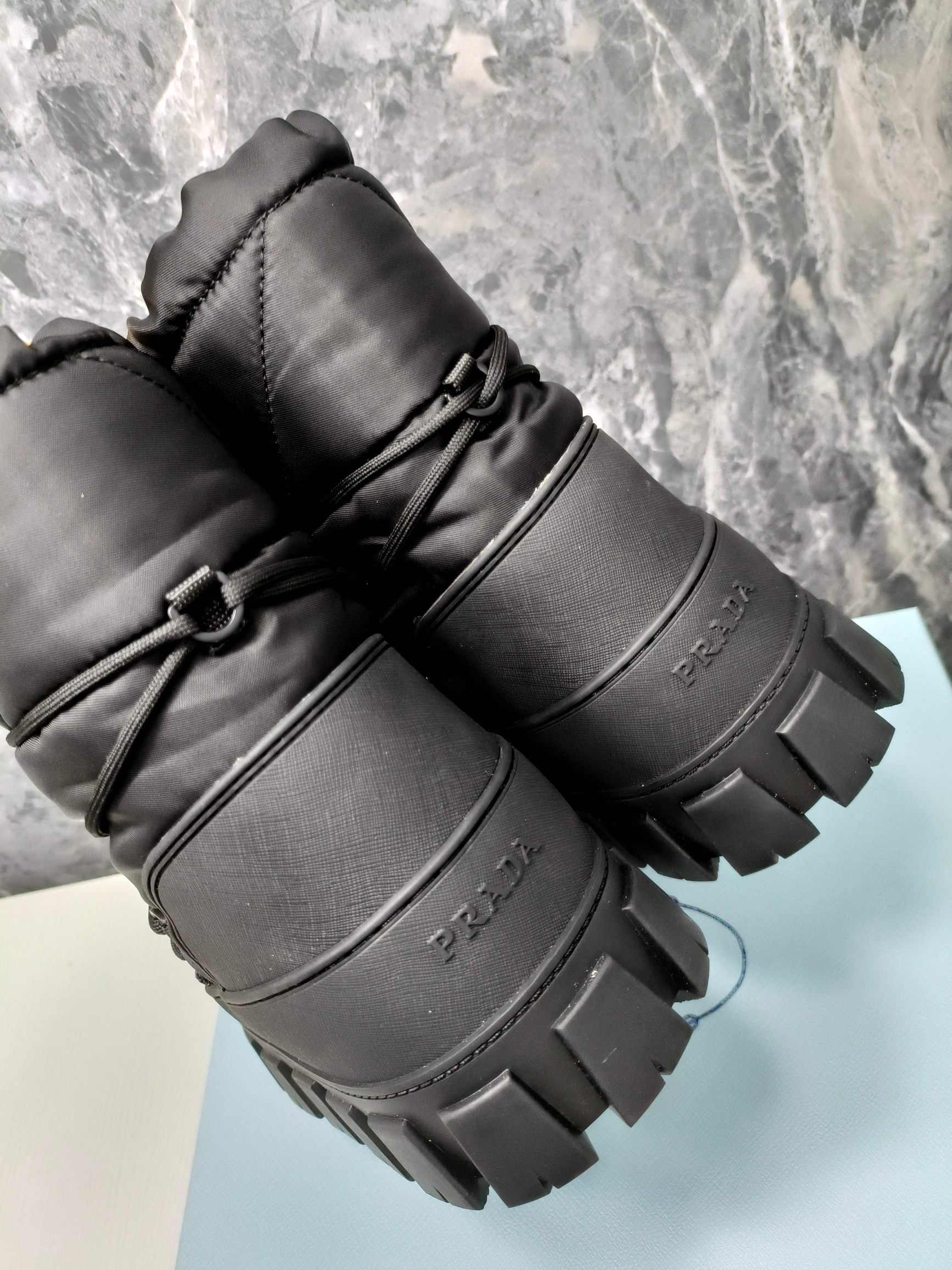 PRA RE-NYLON GABARDINE APRÃˆS SKI BOOTIES BLACK