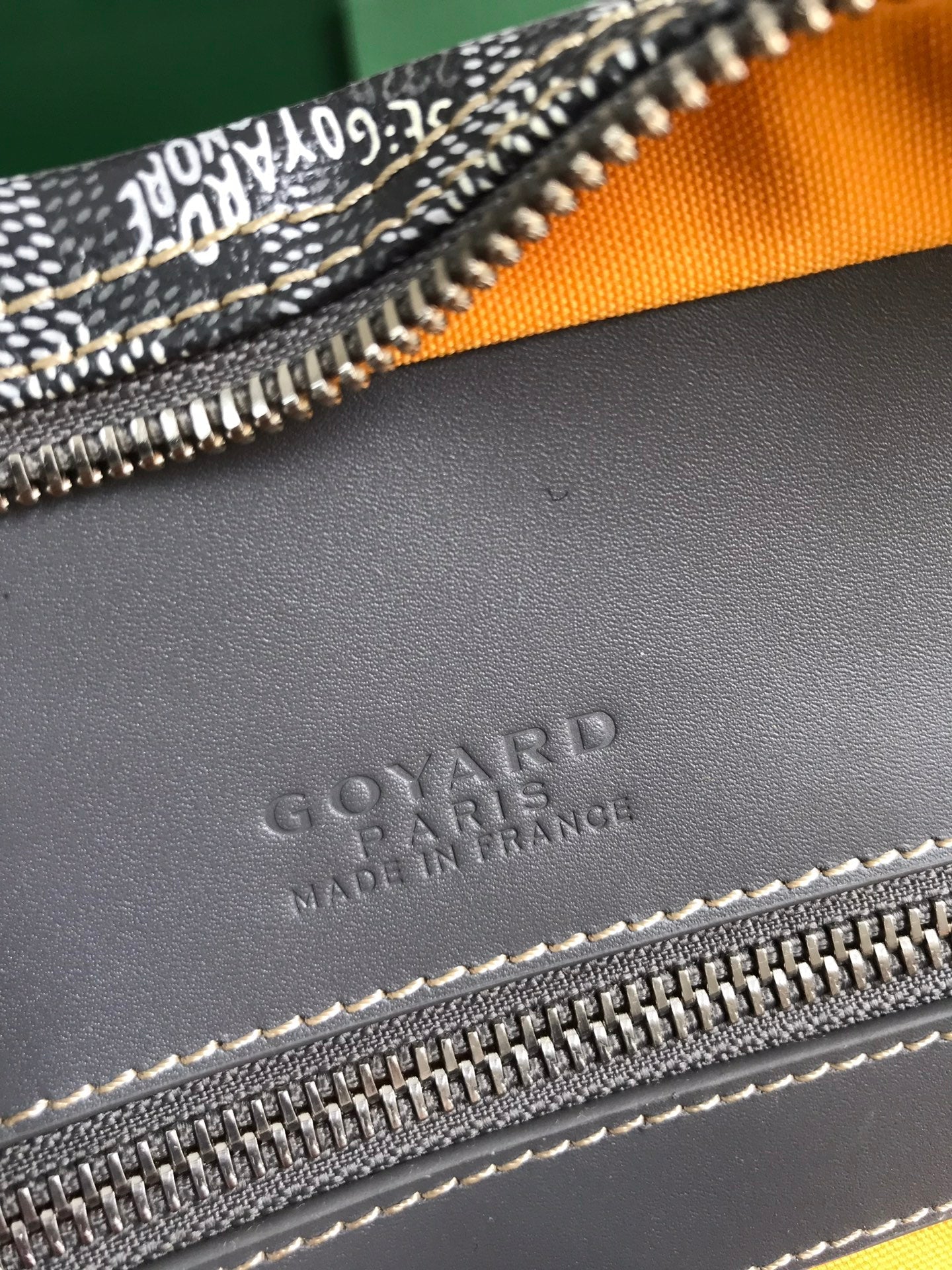 AMBASSADE DOCUMENT CASE 35 IN GRAY GOYARDINE CANVAS