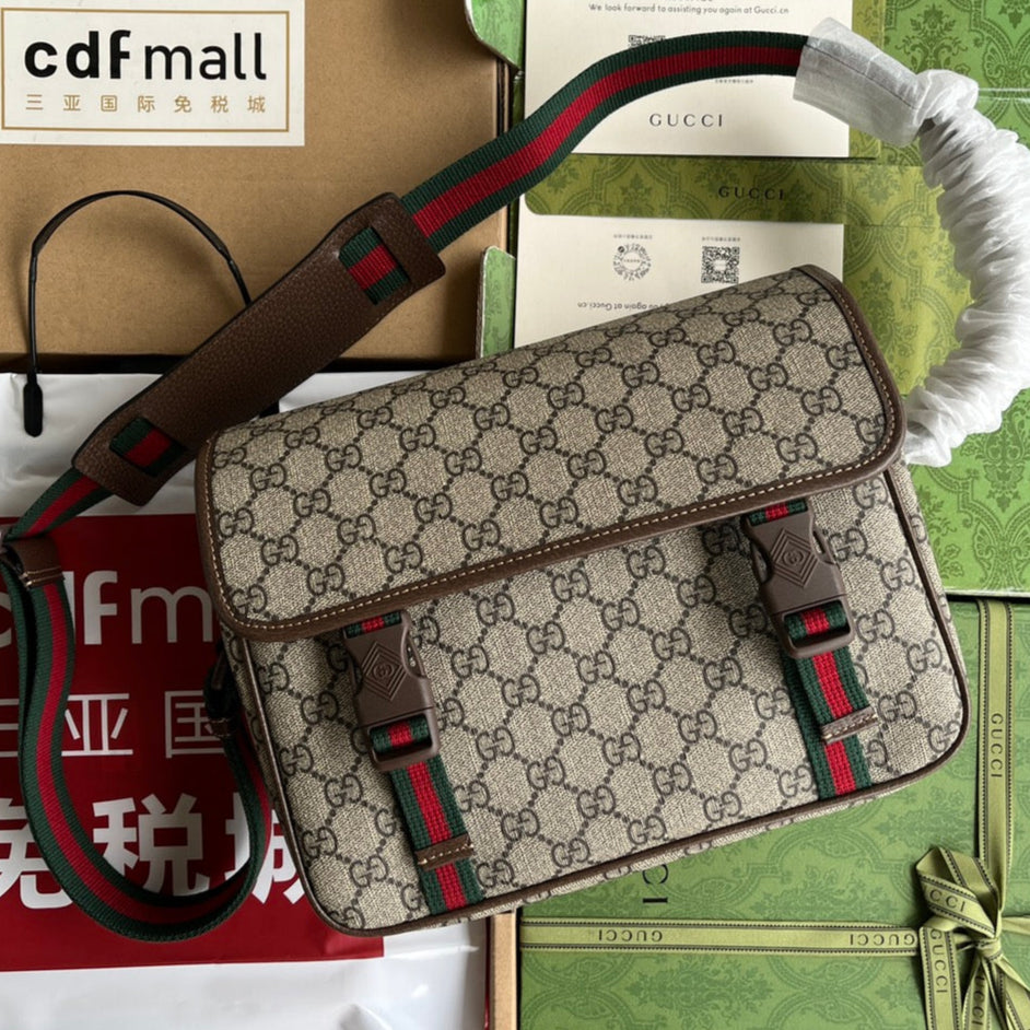 Gucci Bag Brown mix Beige Canvas 240098