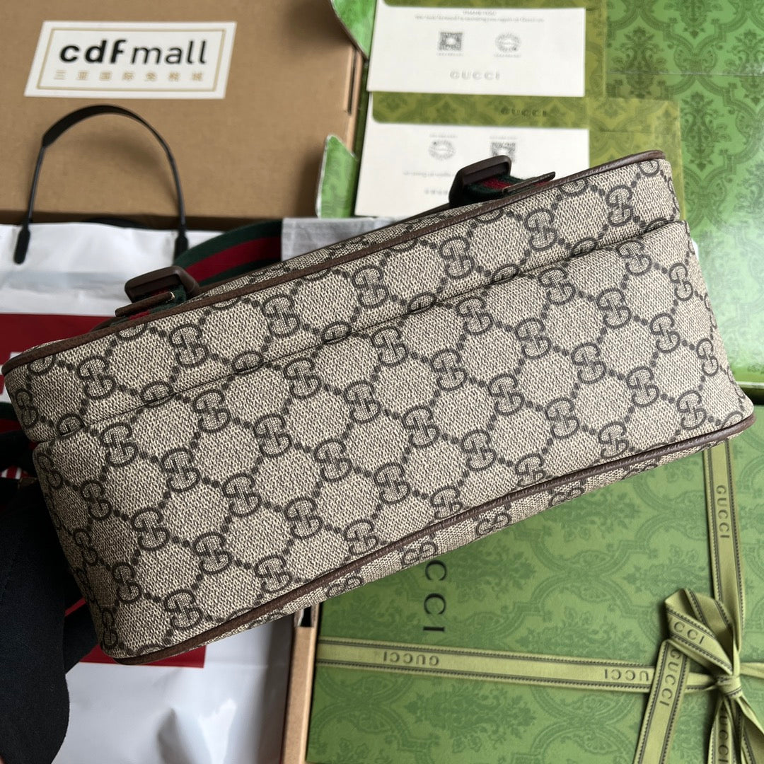 Gucci Bag Brown mix Beige Canvas 240098