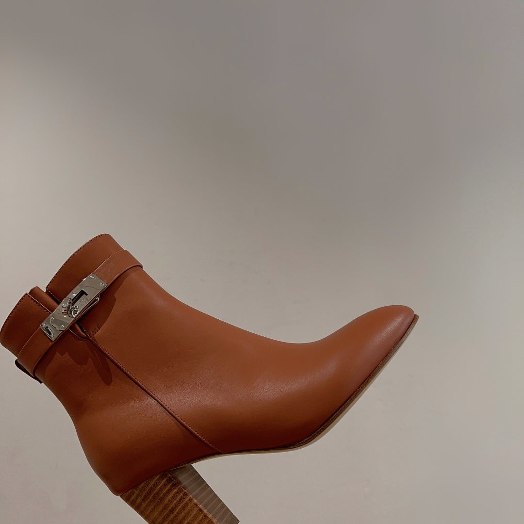 HM Saint Germain Ankle Boot Brown Calfskin