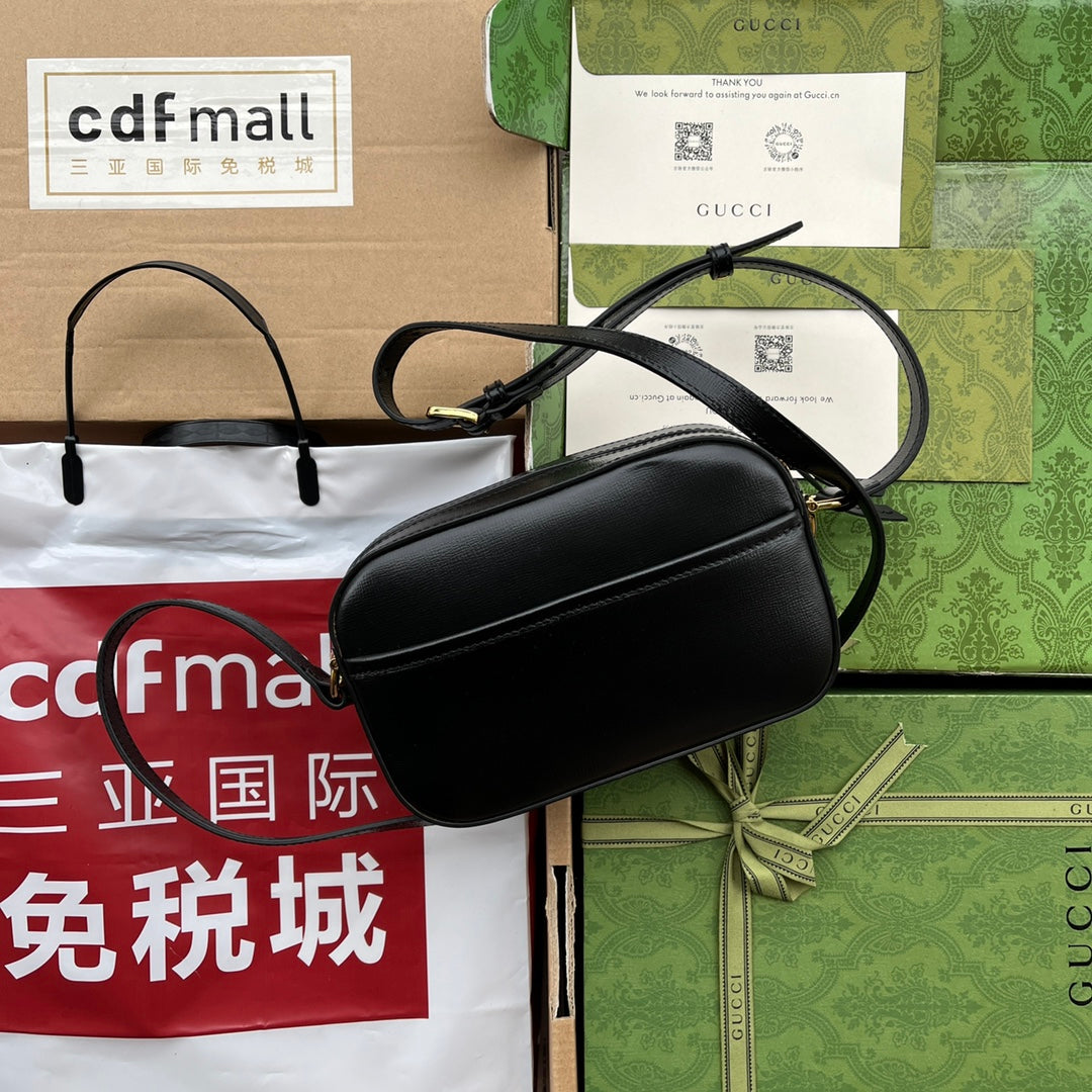 Gucci Horsebit 1995 Small Bag Black Leather 240124