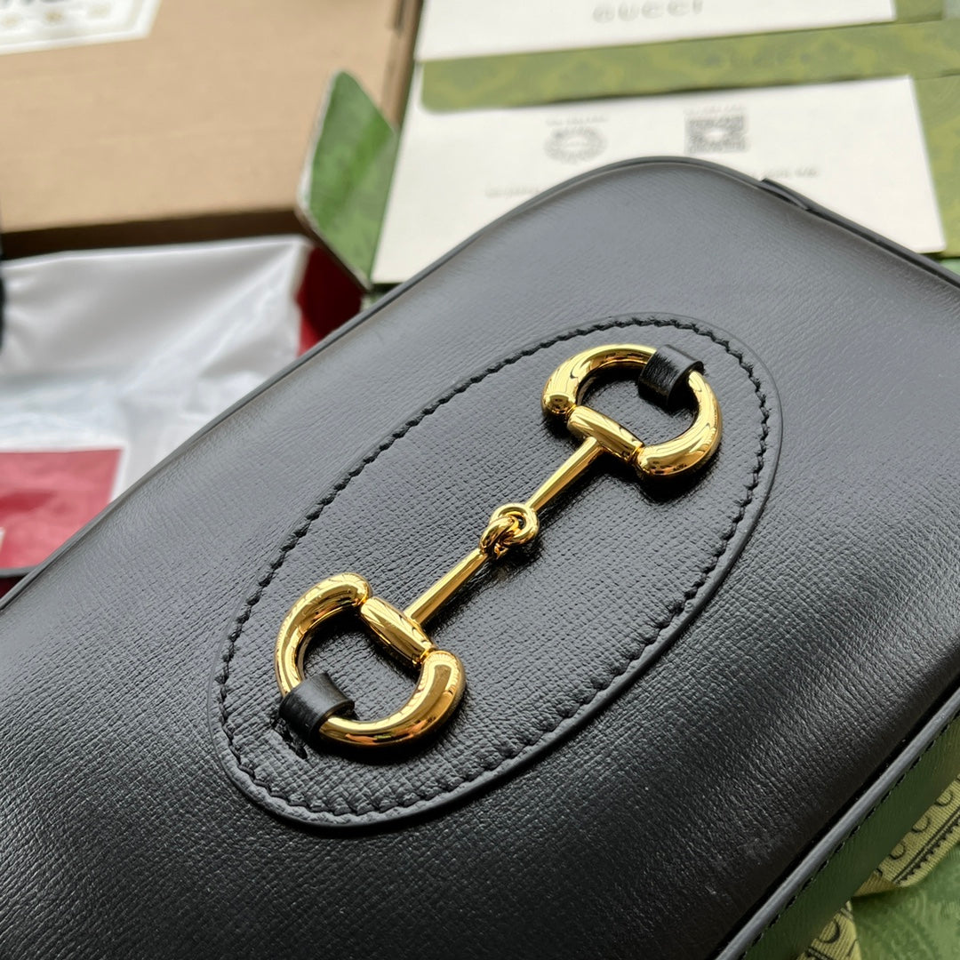 Gucci Horsebit 1995 Small Bag Black Leather 240124