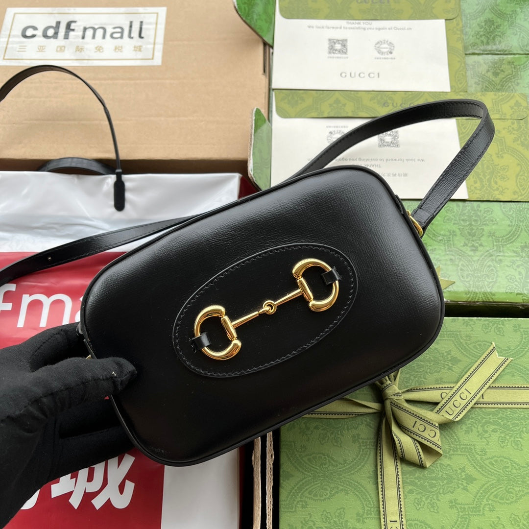 Gucci Horsebit 1995 Small Bag Black Leather 240124