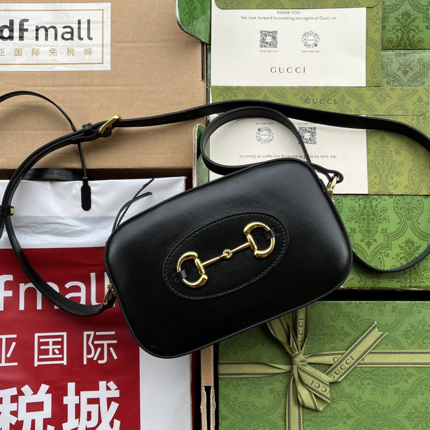 Gucci Horsebit 1995 Small Bag Black Leather 240124