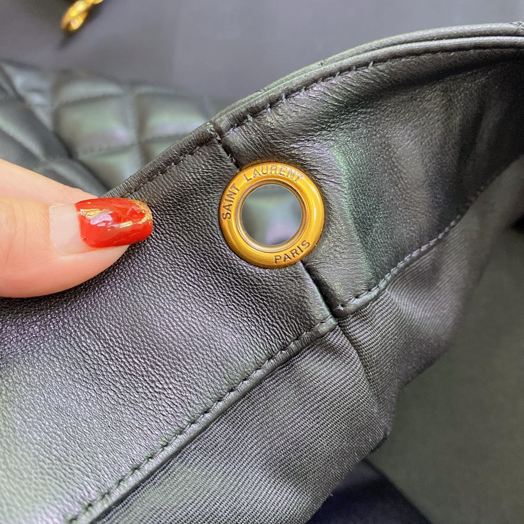 ICARE MAXI 58 SHOPPING BAG BLACK QUILTED LAMBSKIN