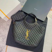 ICARE MAXI 58 SHOPPING BAG BLACK QUILTED LAMBSKIN