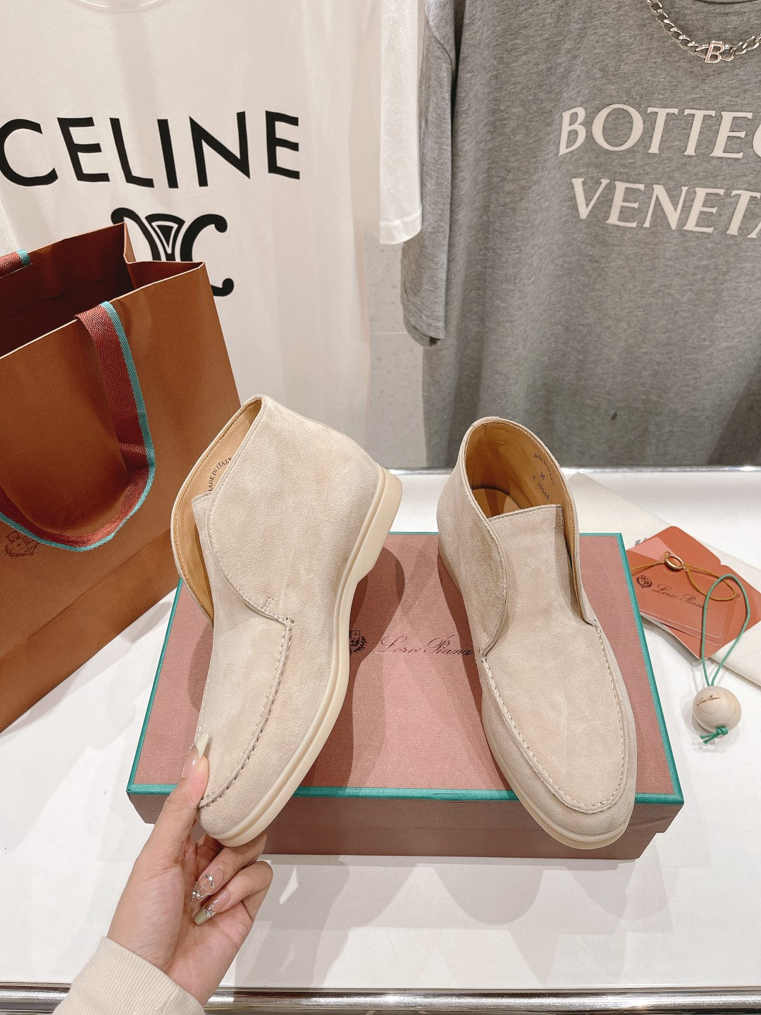 LP HIGH TOP OPEN WALK LOAFERS BEIGE SUEDE