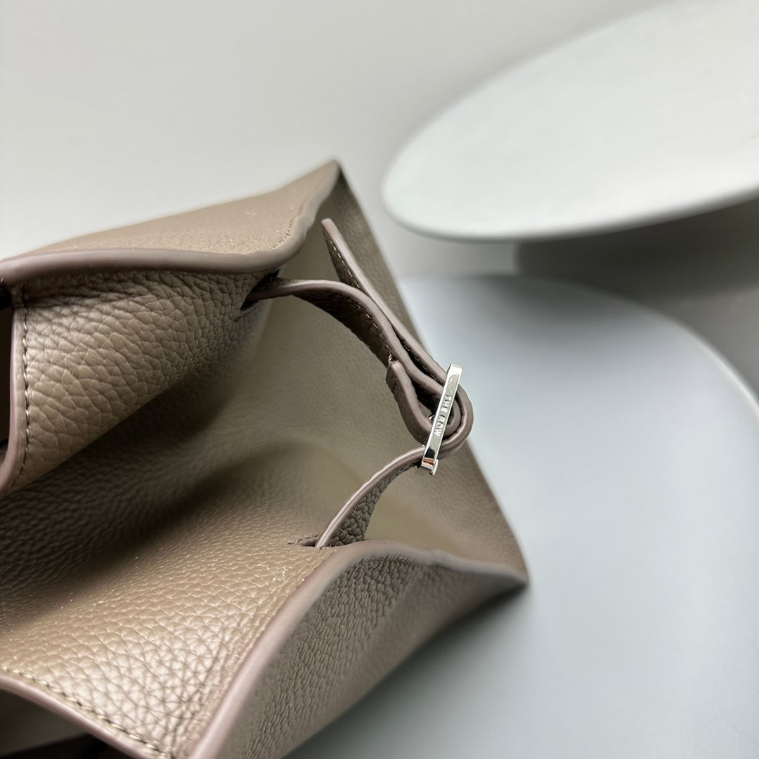 The Row Margaux 15 38cm Tote Bag In Grained Calfskin