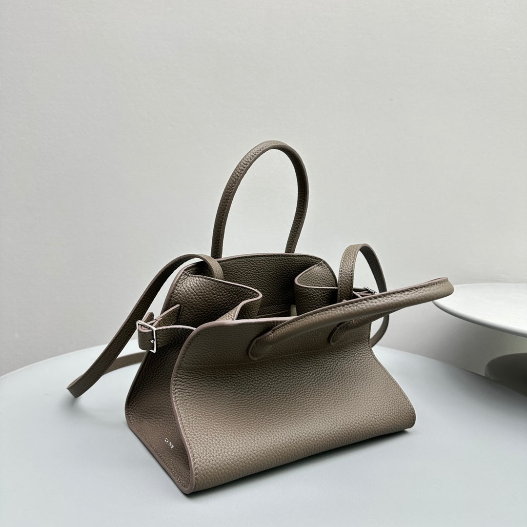 The Row Margaux 10 26cm Tote Bag In Grained Calfskin