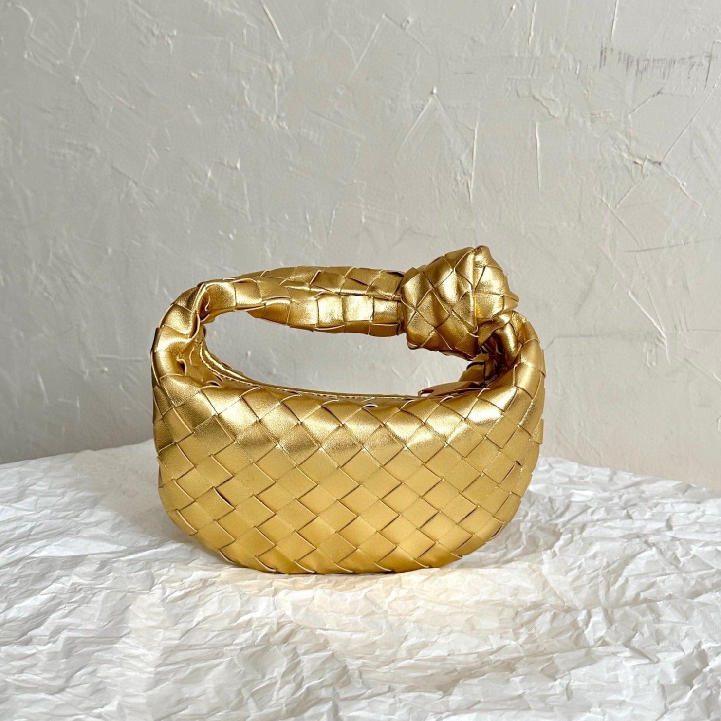 mini jodie 28 gold metalic lambskin