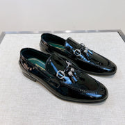 GG Men's Tassel Loafer Black Patent Leather 361345