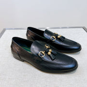 GG Men's Tassel Loafer Black Calfskin 361354