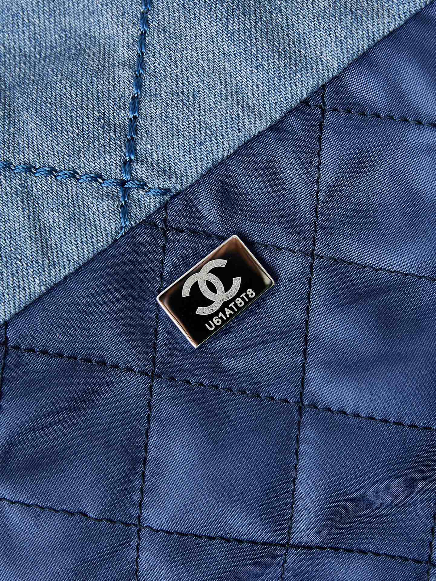 cc 22 hobo wasted blue denim silver hardware