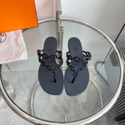 ISLAND SANDAL BLACK PVC WATERPROOF