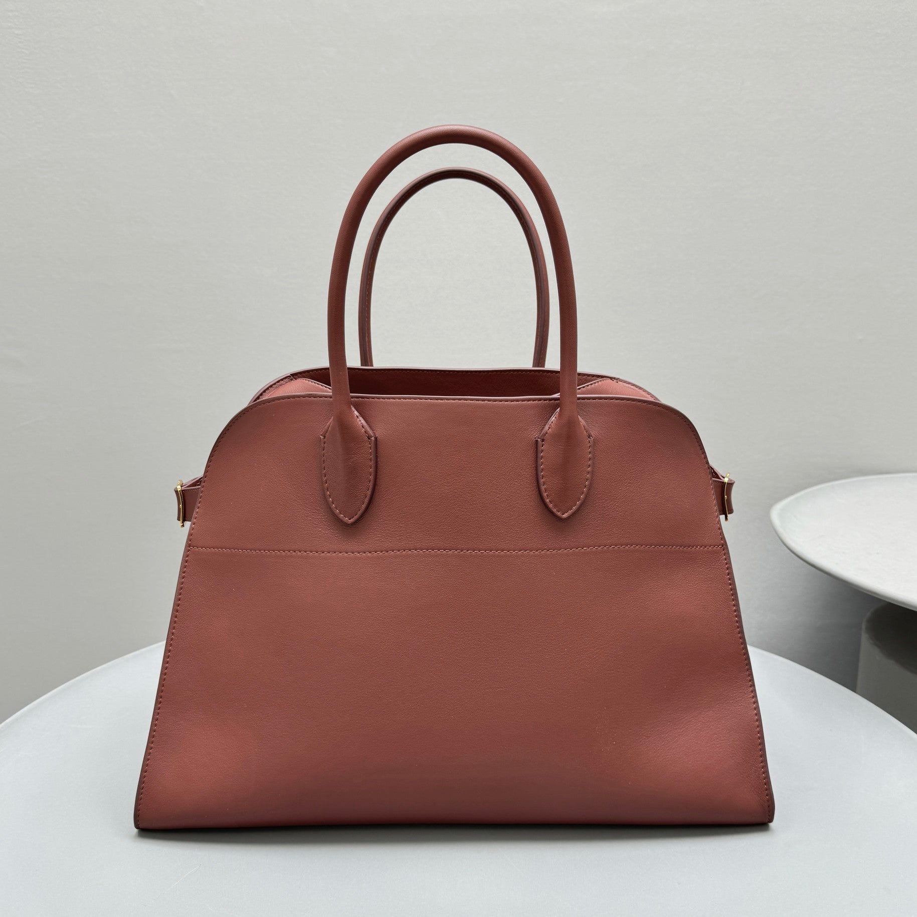 The Row Margaux 15 38cm Tote Bag In Smooth Calfskin