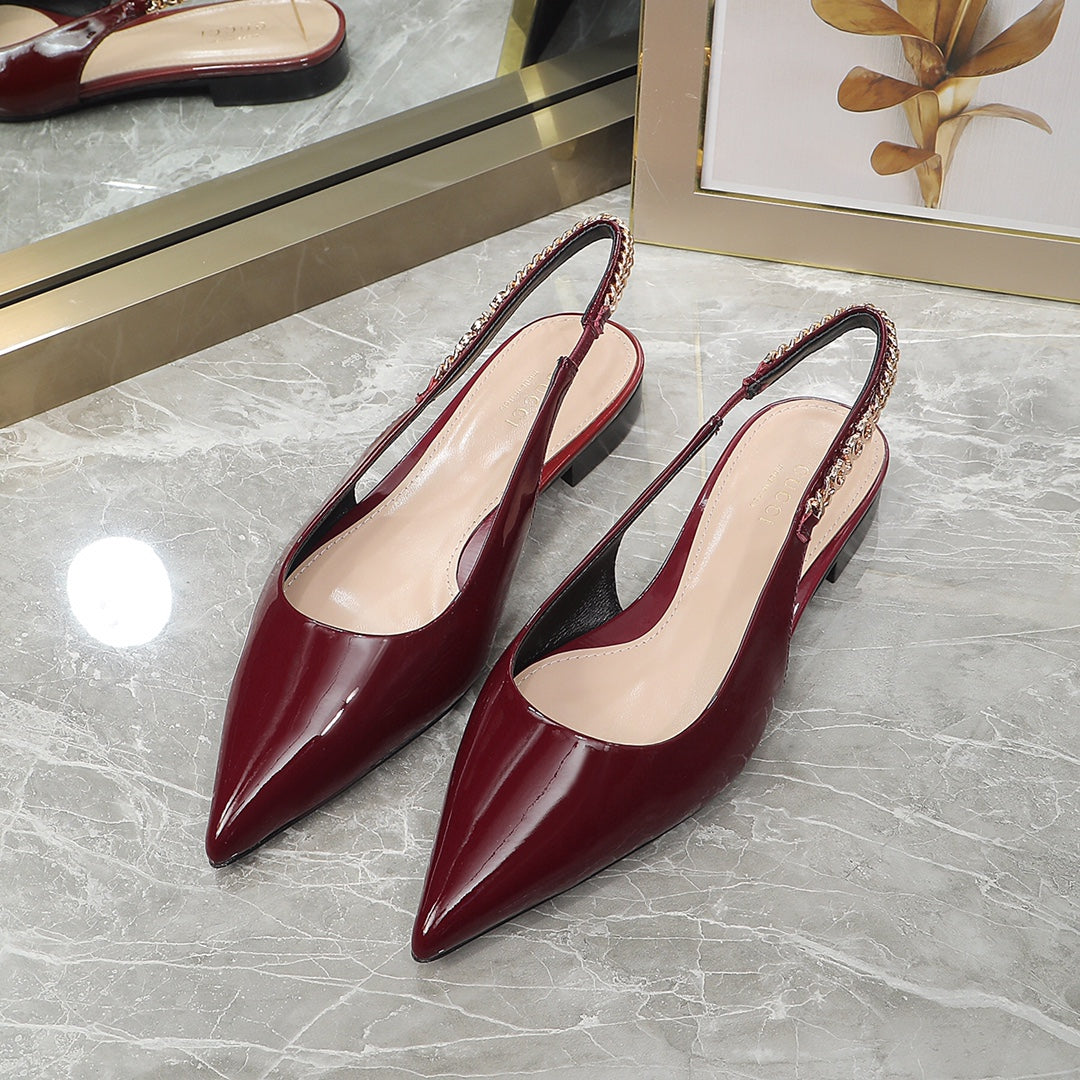 GG  Signoria Slingback Flat red wine