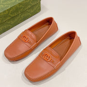 GG Men's Loafer Orange Calfskin 561758