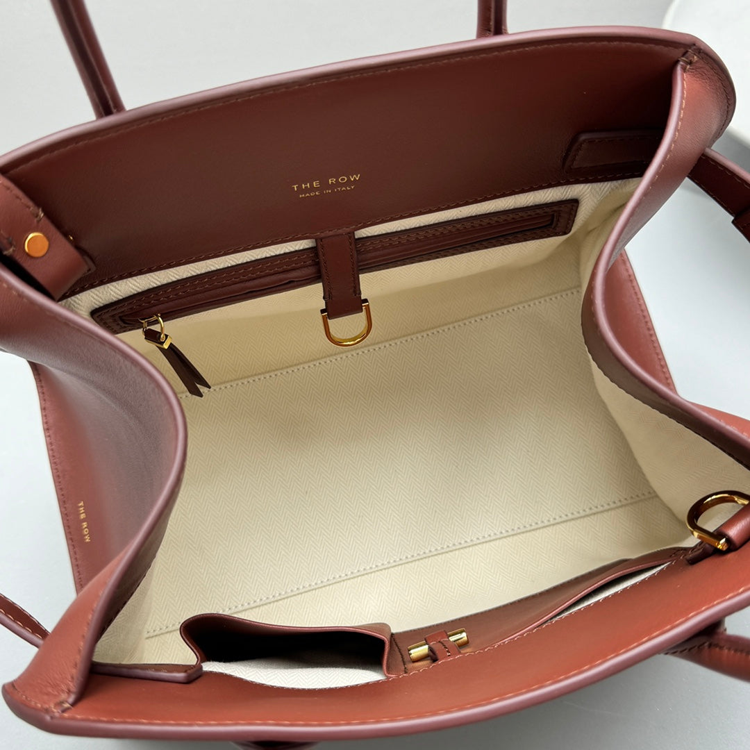 The Row Margaux 12 32cm Tote Bag In Smooth Calfskin