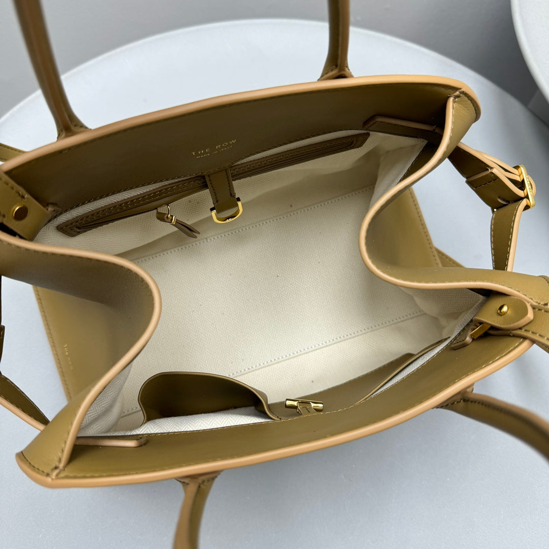 The Row Margaux 12 32cm Tote Bag In Smooth Calfskin