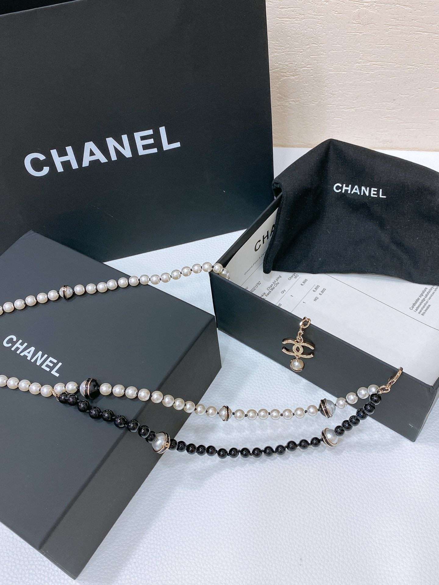 Chanel 2026 Two-Tone Pearl CC Layered Necklace Belt