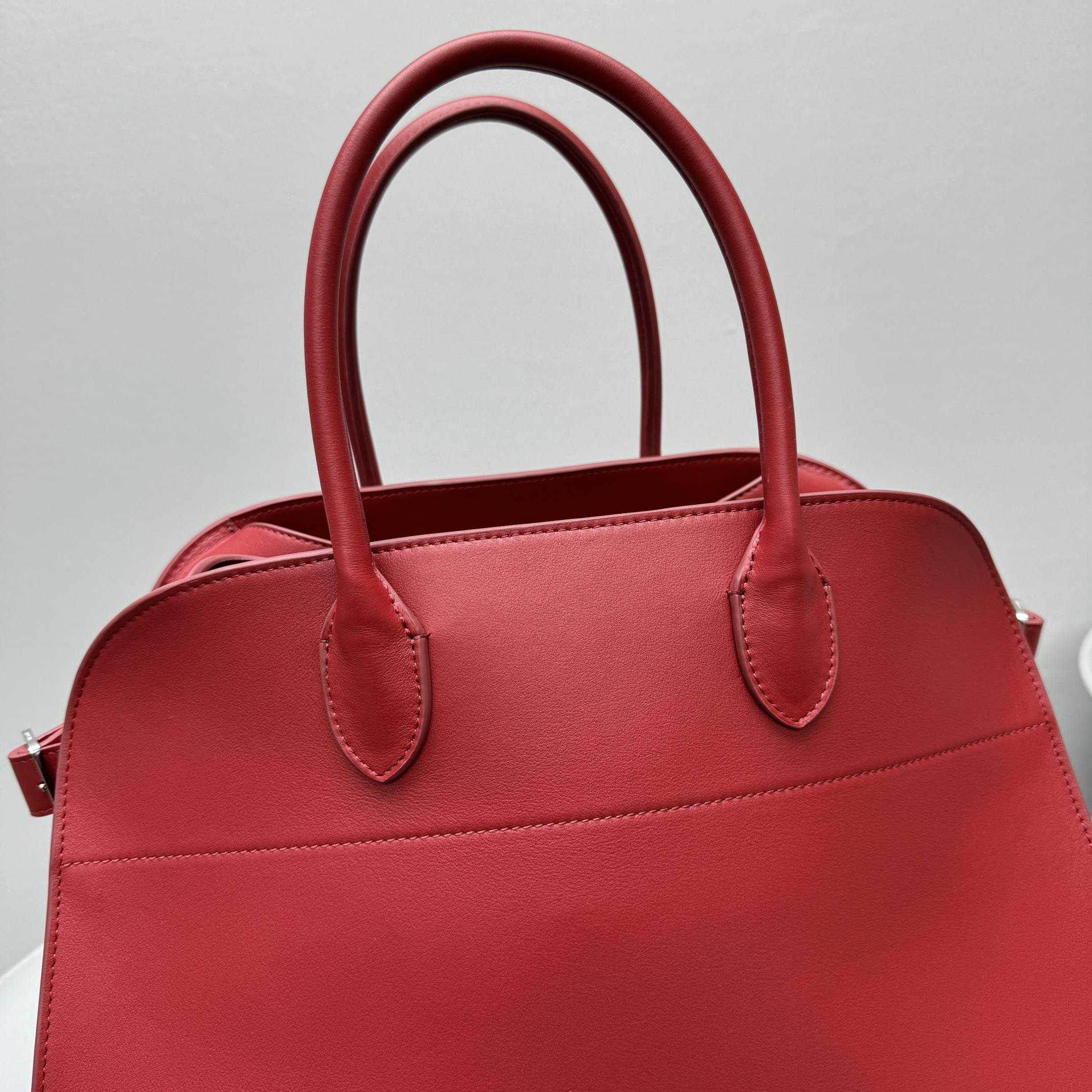 The Row Margaux 15 38cm Tote Bag In Smooth Calfskin