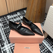 Miu Mary Jane Black Lambskin