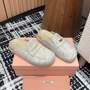 Miu Mule Grey Original Wool