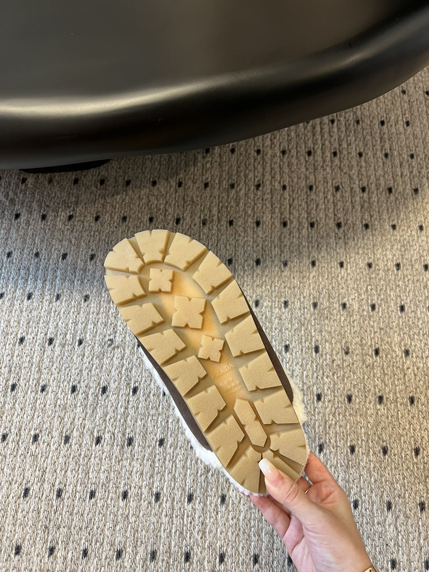 PRA Furry Half-Slipper Dark Brown Suede 478565