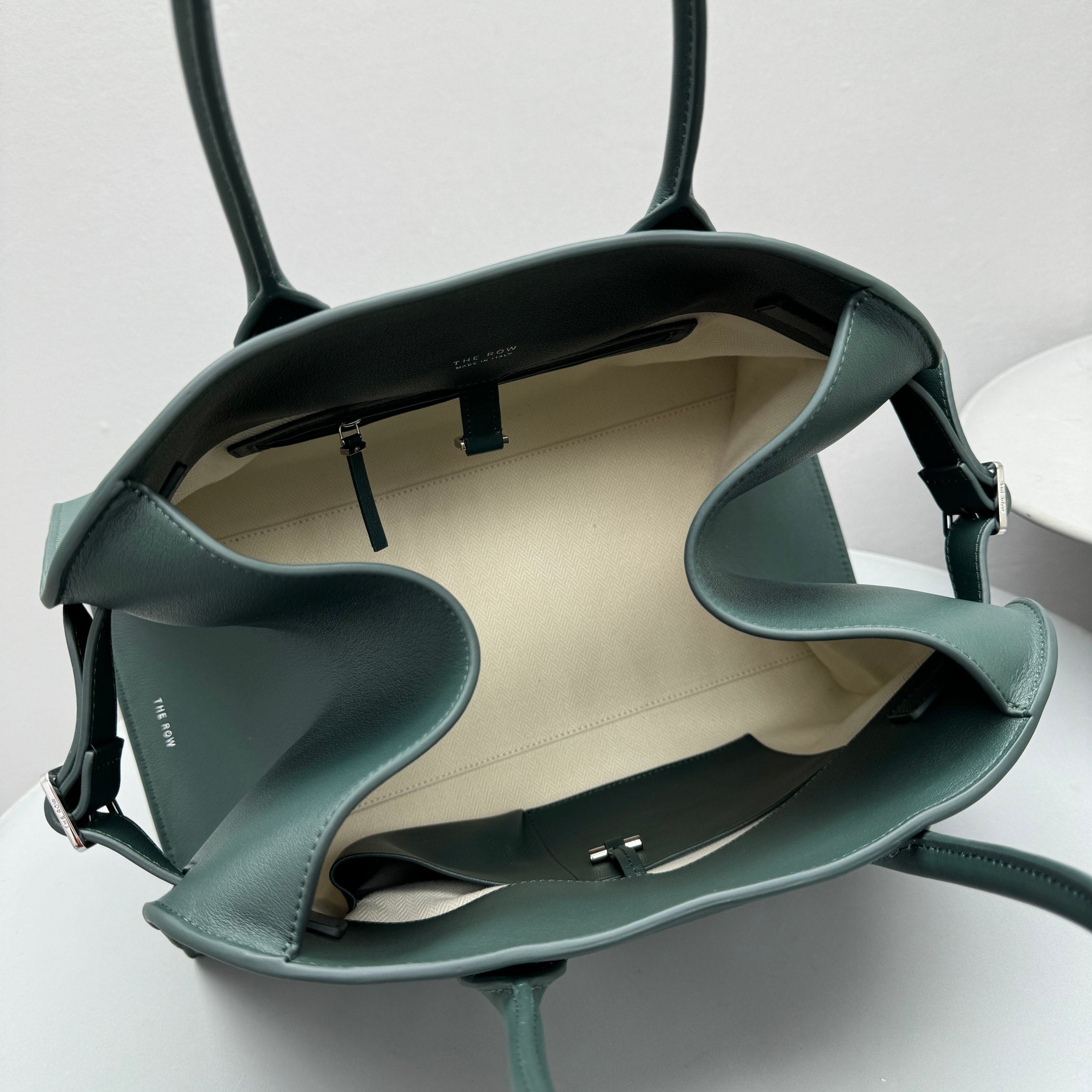 The Row Margaux 15 38cm Tote Bag In Smooth Calfskin