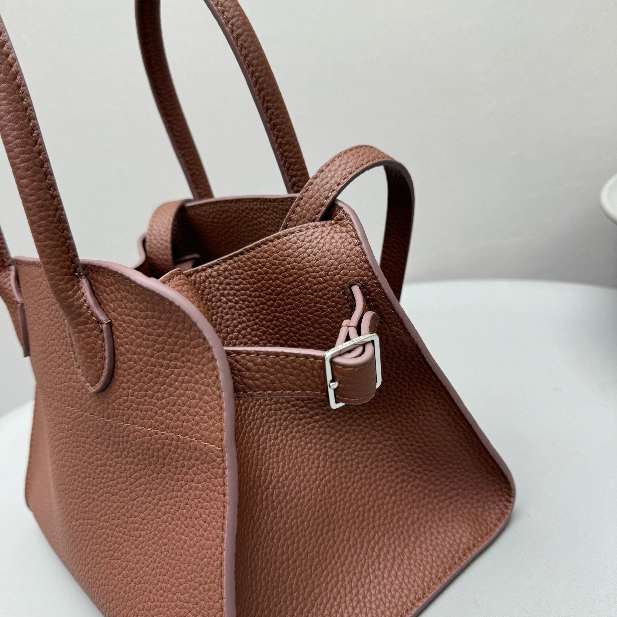The Row Margaux 10 26cm Tote Bag In Grained Calfskin