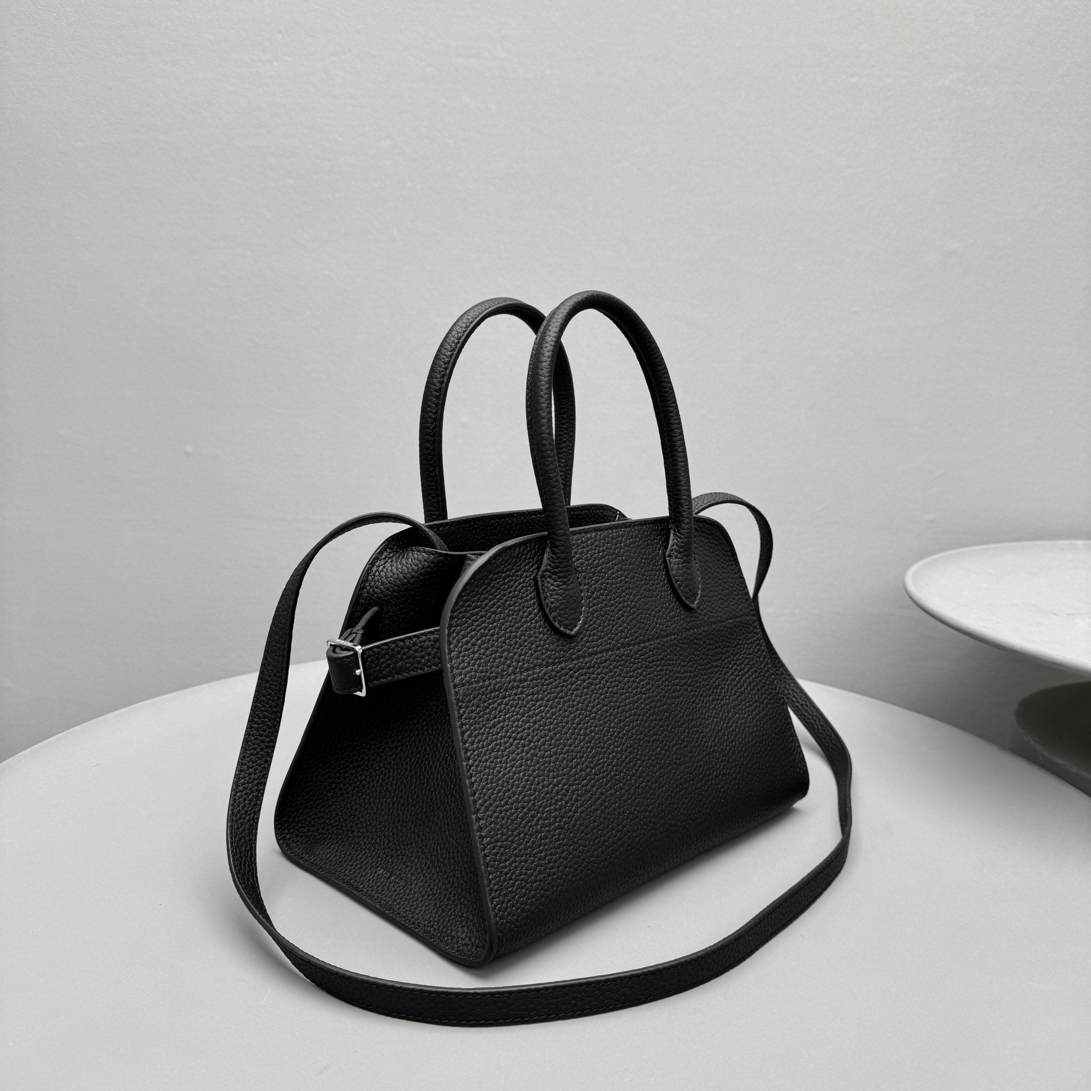 The Row Margaux 10 26cm Tote Bag In Grained Calfskin